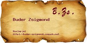 Buder Zsigmond névjegykártya