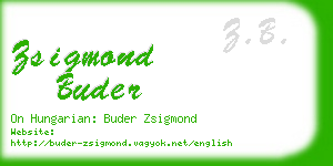 zsigmond buder business card